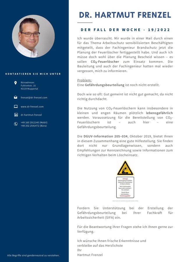 CO?-Feuerlöscher | Der Fall der Woche (© Dr. Hartmut Frenzel) CO?-Feuerlöscher | Der Fall der Woche (© Dr. Hartmut Frenzel)