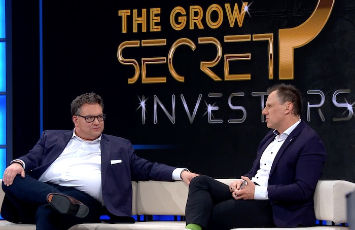 Die Produzenten: Bernhard Schindler (44, links, SalsUp GmbH) und Gerold Wolfarth (51, bk Group AG) (Bildquelle:©THE GROW by SalsUp GmbH)