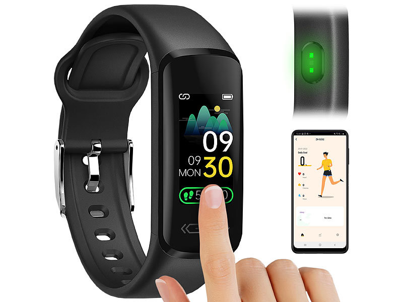 newgen medicals ELESION-kompatibles Fitness-Armband FBT-47, Farbdisplay, Bluetooth, www.pearl.de (Die Bildrechte liegen bei dem Verfasser der Mitteilung.) newgen medicals ELESION-kompatibles Fitness-Armband FBT-47, Farbdisplay, Bluetooth, www.pearl.de (Die Bildrechte liegen bei dem Verfasser der Mitteilung.)