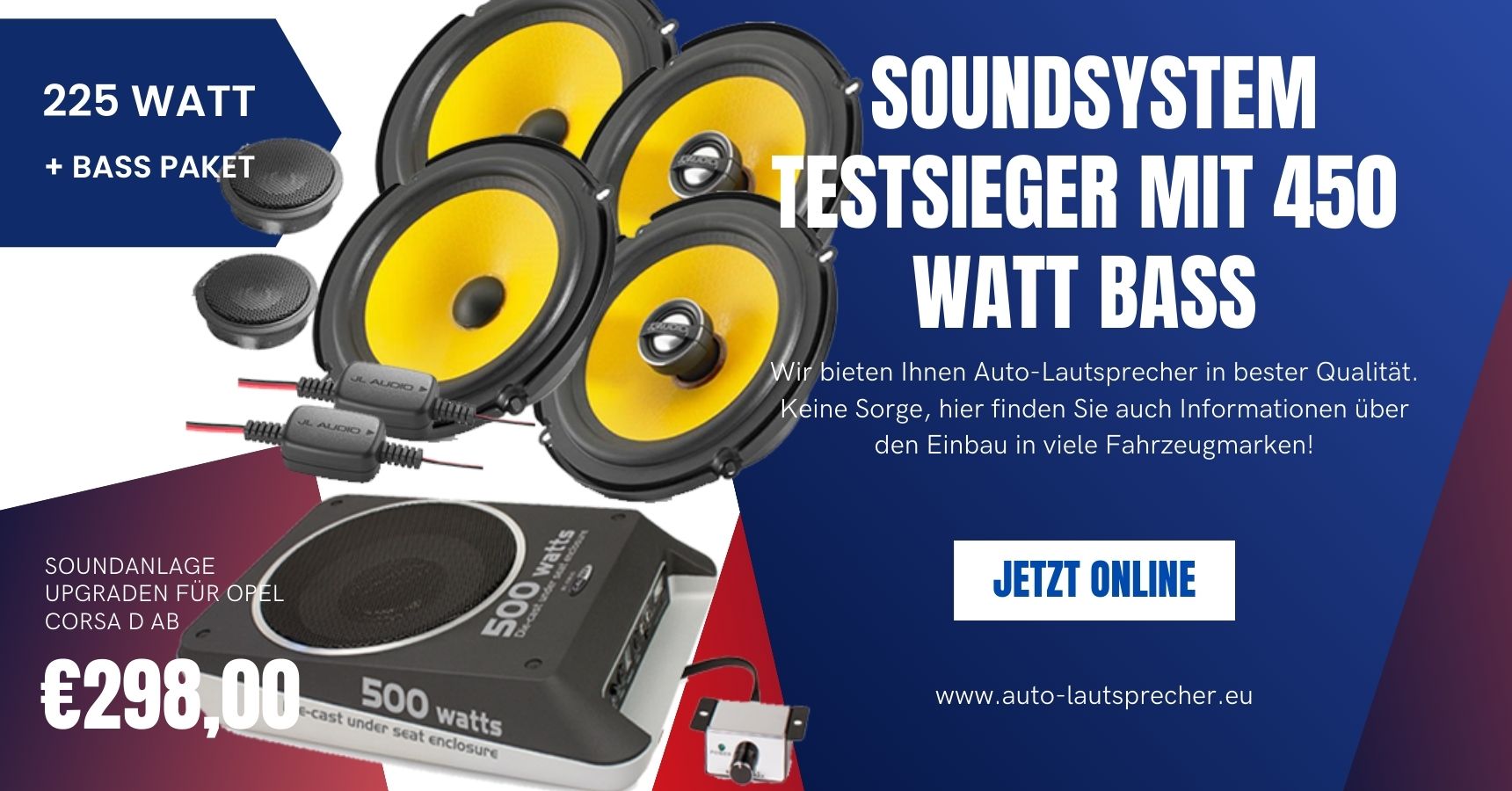 Opel Corsa D Soundsystem Testsieger mit 450 Watt Bass (Die Bildrechte liegen bei dem Verfasser der Mitteilung.)