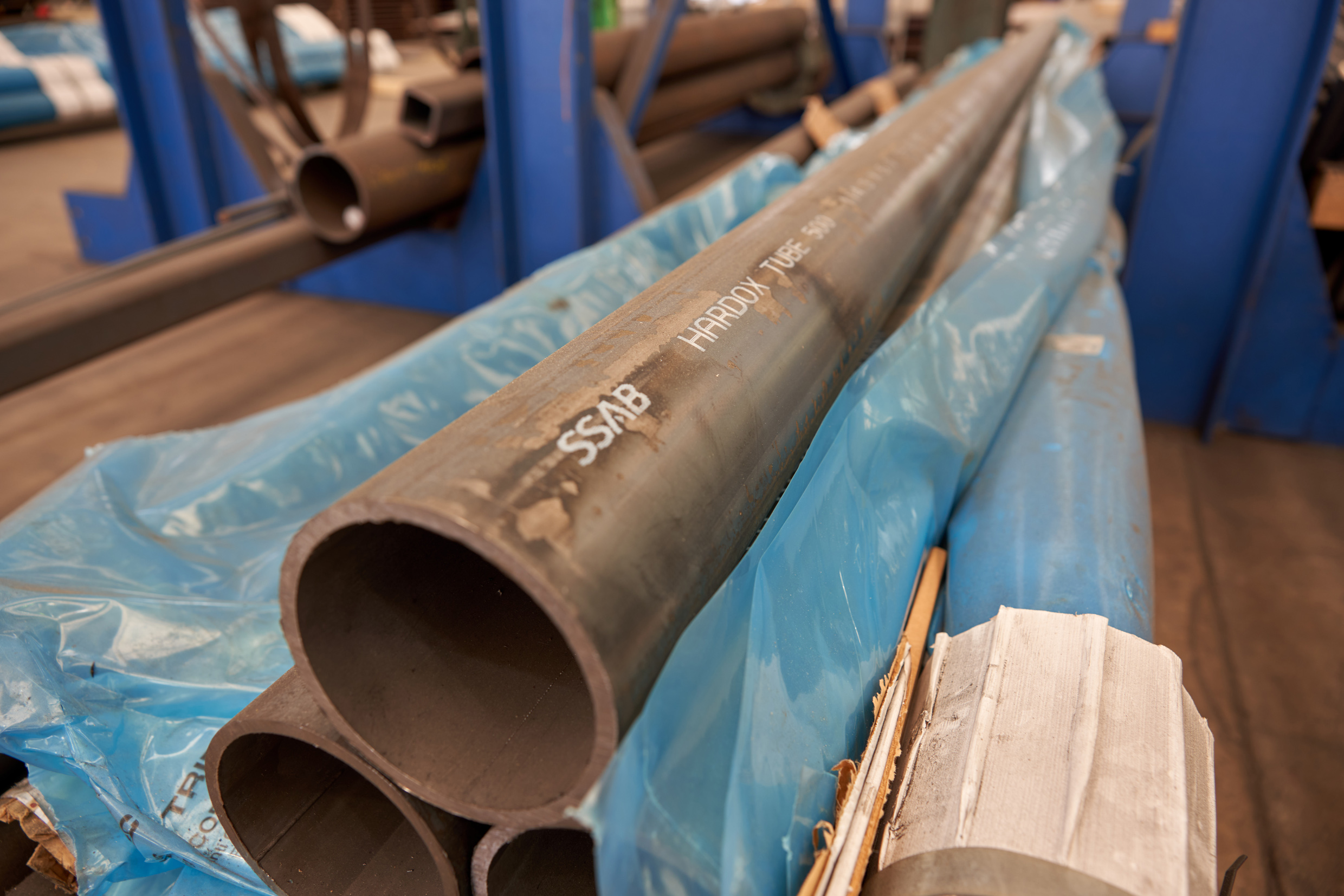Hardox®400 und 500 Rohr und Rundstab ist komplett durchgehärtet. (Die Bildrechte liegen bei dem Verfasser der Mitteilung.)