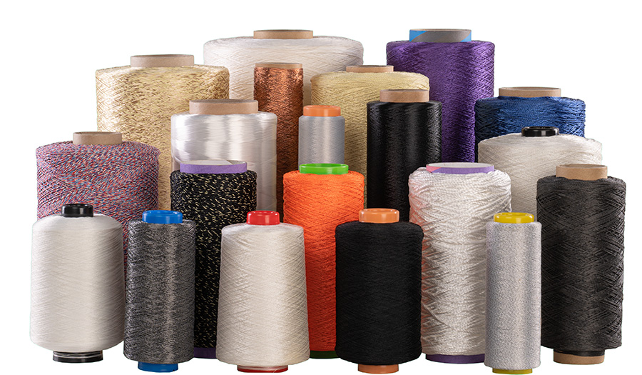 Von 50 dtex bis 25.000 dtex: Garne von Moulinage du Solier. Copyright: Moulinage du Solier Von 50 dtex bis 25.000 dtex: Garne von Moulinage du Solier. Copyright: Moulinage du Solier
