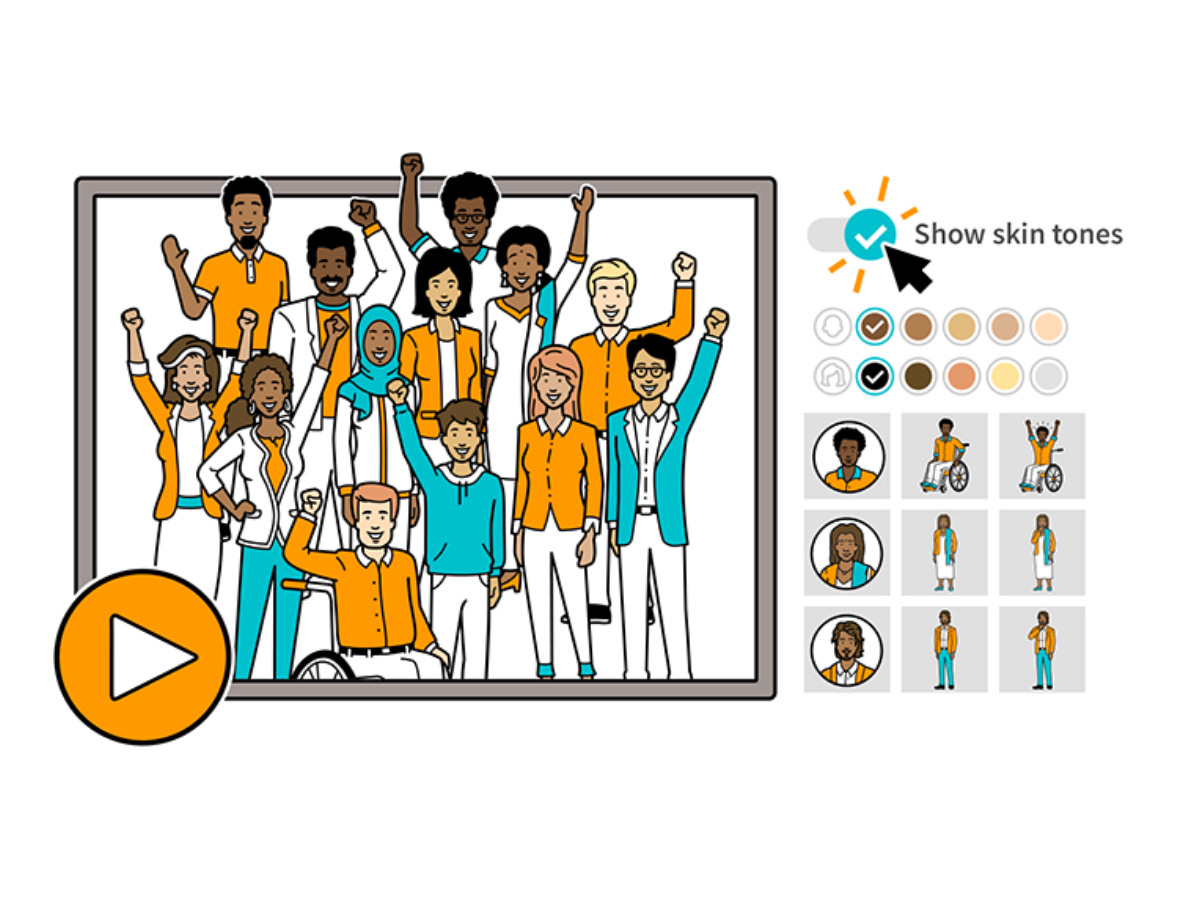 Der simpleshow video maker fügt Videos jetzt automatisch diverse Charaktere hinzu Der simpleshow video maker fügt Videos jetzt automatisch diverse Charaktere hinzu