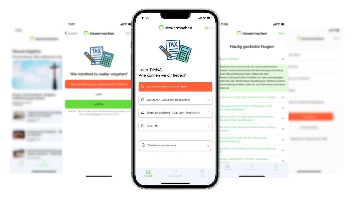 Die neue steuermachen App. (© GDF GmbH) Die neue steuermachen App. (© GDF GmbH)