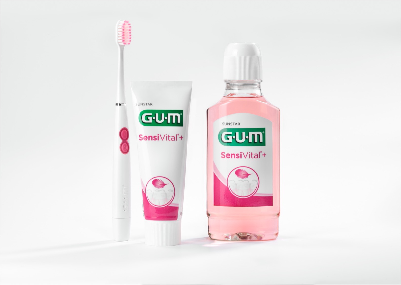 GUM SensiVital+ fürüberempfindliche Zähne und empfindliches Zahnfleisch (Die Bildrechte liegen bei dem Verfasser der Mitteilung.) GUM SensiVital+ fürüberempfindliche Zähne und empfindliches Zahnfleisch (Die Bildrechte liegen bei dem Verfasser der Mitteilung.)