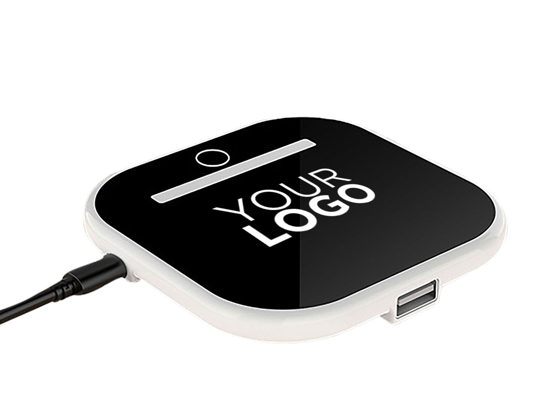 Wireless charger"Bright" mit Handyhaltefunktion, Logo, LED Lampenfunktion sowie extra USB-Anschluss (Die Bildrechte liegen bei dem Verfasser der Mitteilung.) Wireless charger"Bright" mit Handyhaltefunktion, Logo, LED Lampenfunktion sowie extra USB-Anschluss (Die Bildrechte liegen bei dem Verfasser der Mitteilung.)