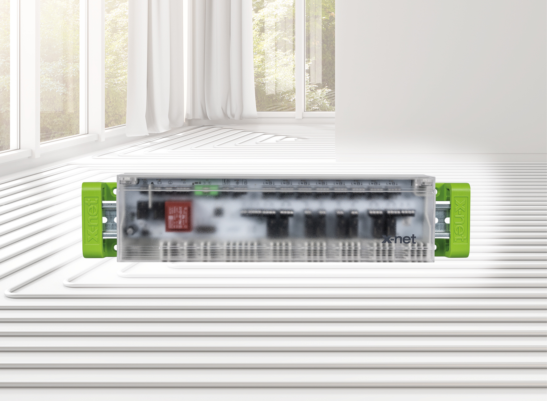 Die x-net Regelleiste pro plus ist die neue zentrale Einheit zum Anschluss von x-net Systemkomponent (Bildquelle: Kermi GmbH) Die x-net Regelleiste pro plus ist die neue zentrale Einheit zum Anschluss von x-net Systemkomponent (Bildquelle: Kermi GmbH)