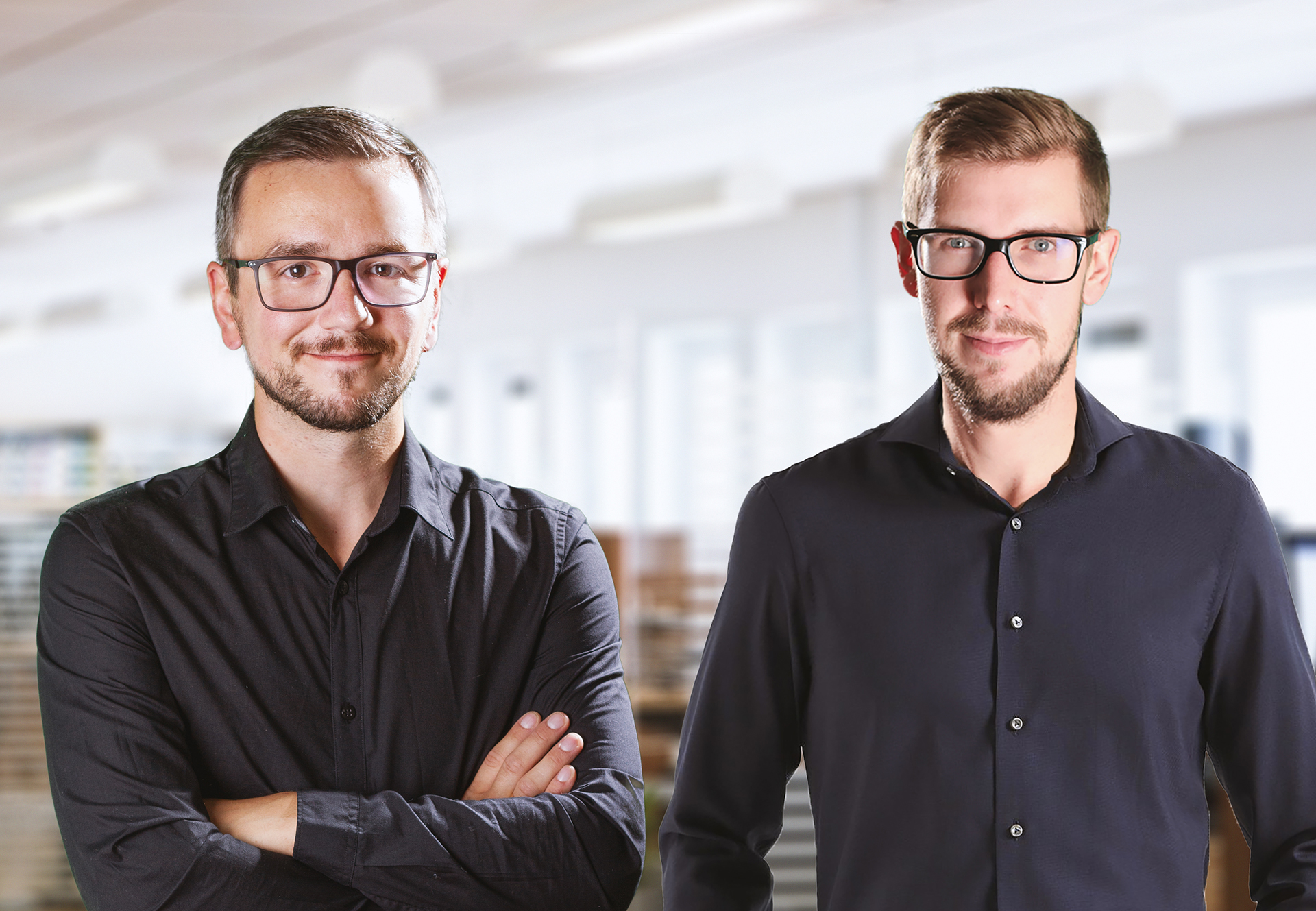 Die Gründer von Fralytics: links Johannes Bunk, rechts Adrian Waltenberger.