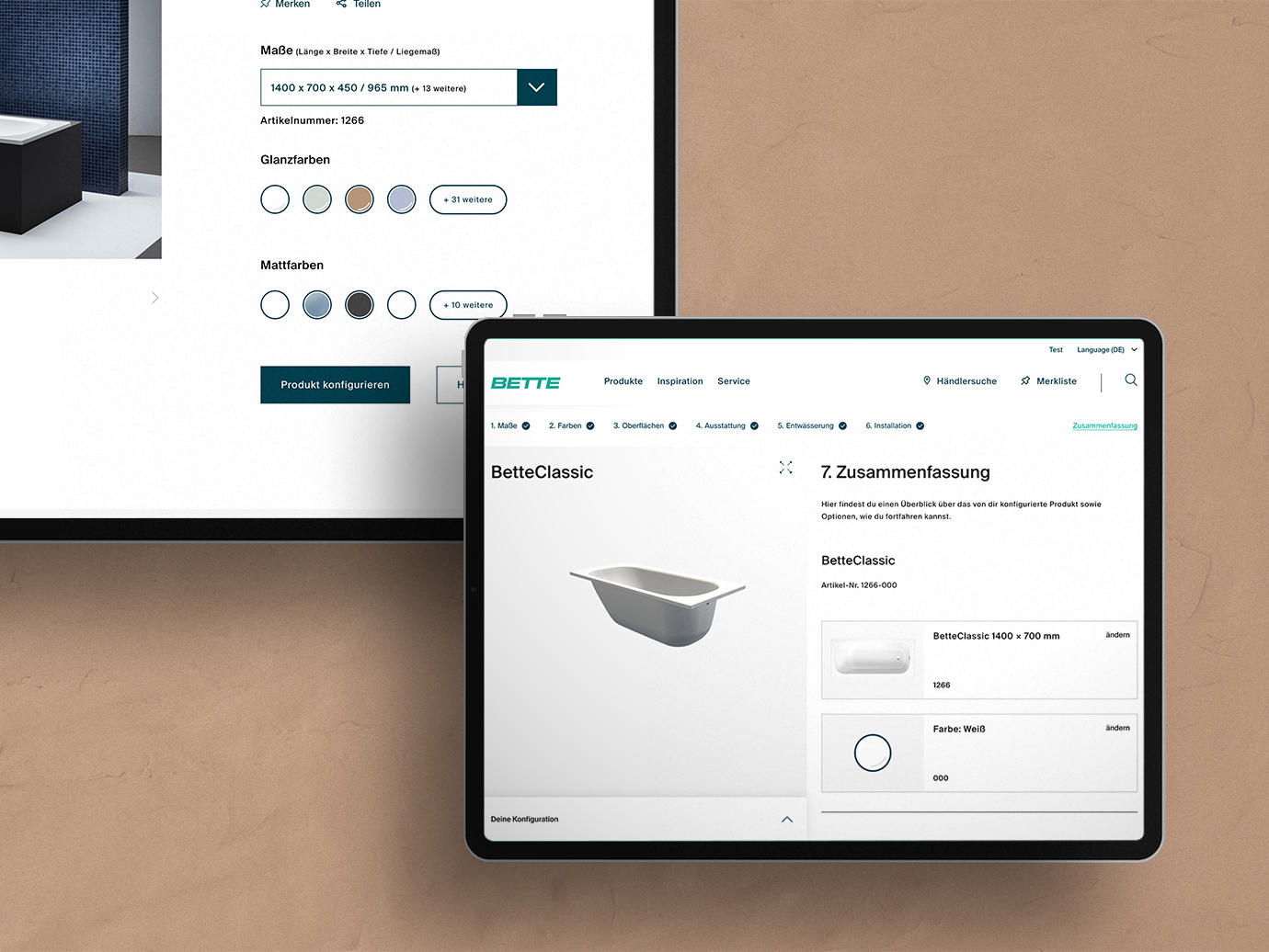 Mit dem Online-Produktkonfigurator wird das gewünschte Badelement per Mausklick zusammengestellt. (Die Bildrechte liegen bei dem Verfasser der Mitteilung.) Mit dem Online-Produktkonfigurator wird das gewünschte Badelement per Mausklick zusammengestellt. (Die Bildrechte liegen bei dem Verfasser der Mitteilung.)