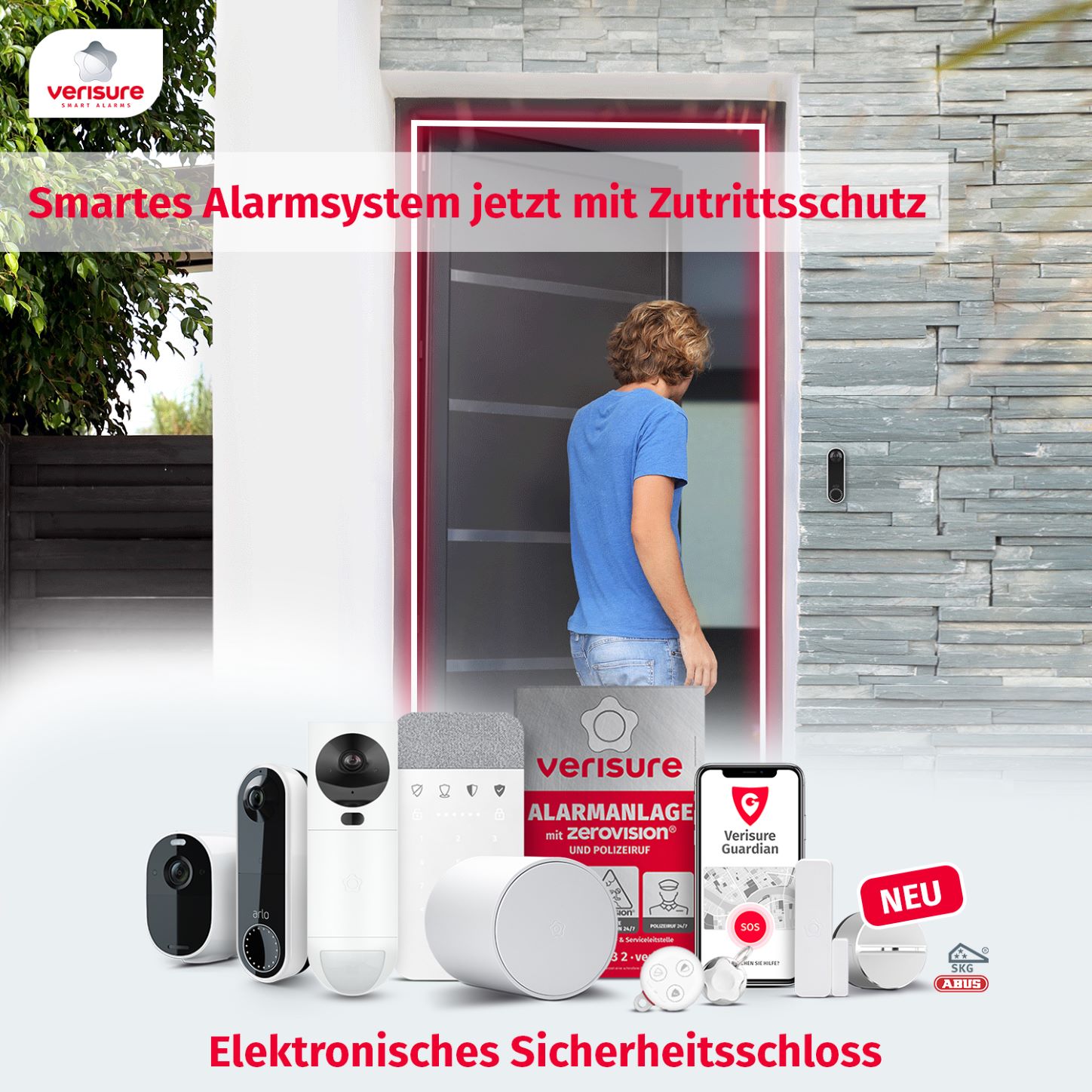 Optimaler Zutrittsschutz: Alarmsystem mit intelligentem Türschloss und Kameras oder Video-Türklingel (Die Bildrechte liegen bei dem Verfasser der Mitteilung.)
