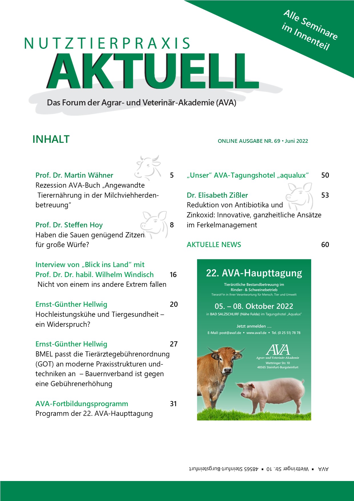 Die neue NUTZTIERPRAXIS AKTUELL (NPA) Nr. 69