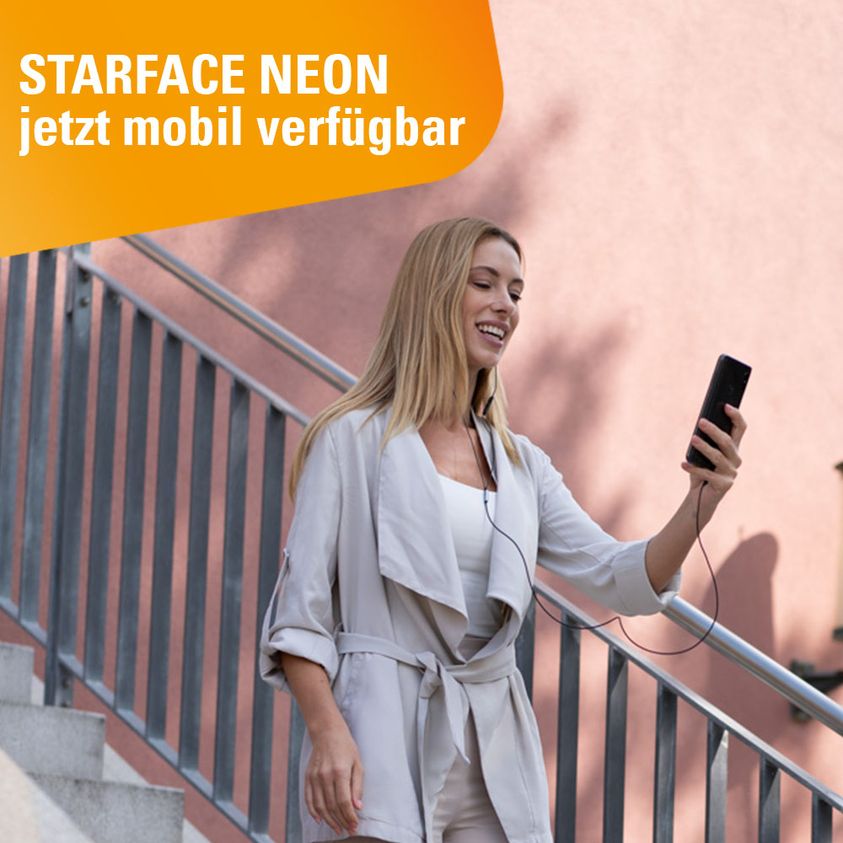 Ab sofort ist STARFACE NEON auchüber den Standardbrowser des Smartphones verfügbar. (Die Bildrechte liegen bei dem Verfasser der Mitteilung.)