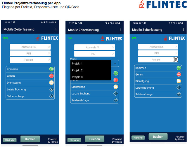 Flintec Projektzeiterfassung per App (Die Bildrechte liegen bei dem Verfasser der Mitteilung.)