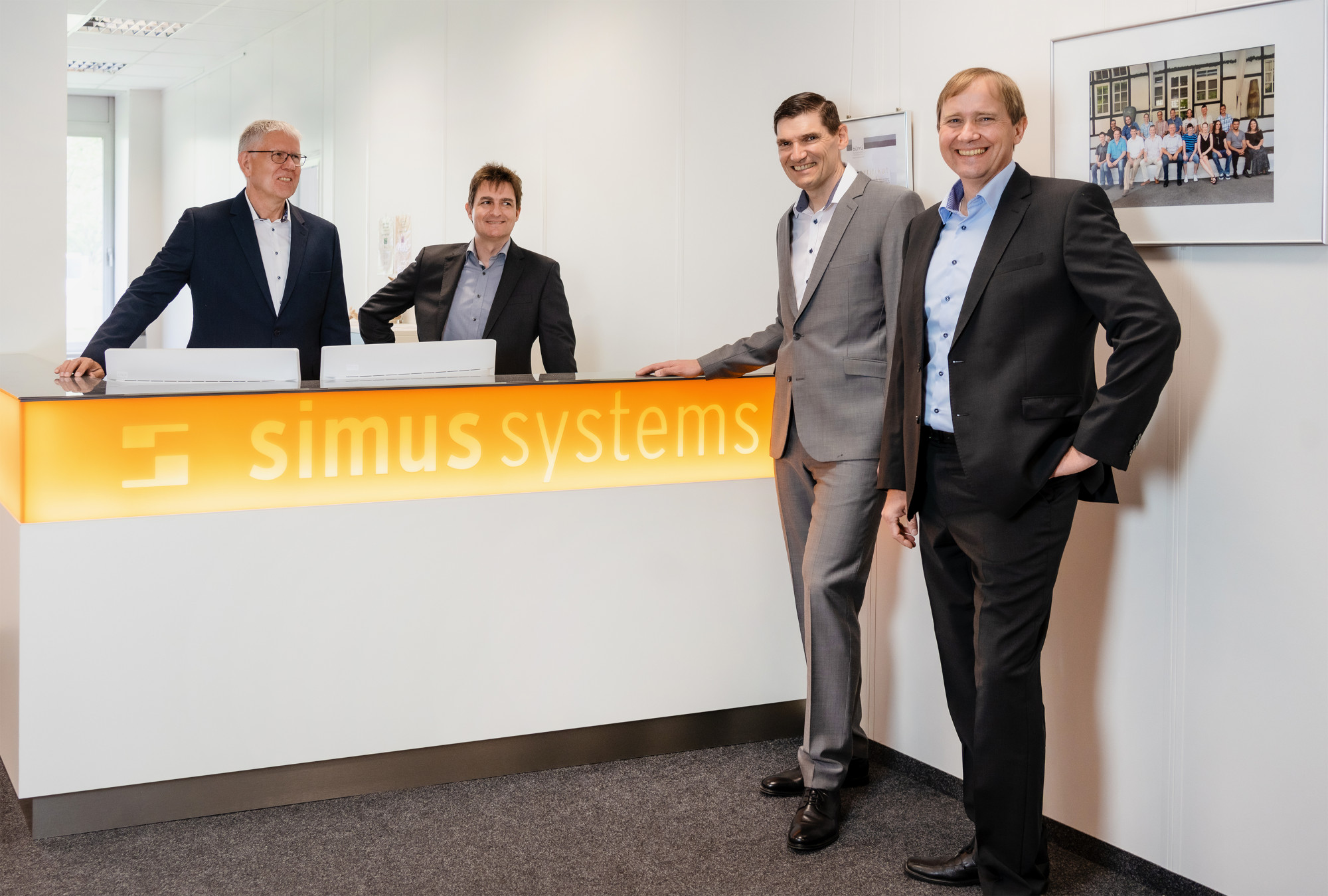V.l.n.r: Das Führungsteam der simus systems GmbH (Bildquelle: simus systems GmbH)
