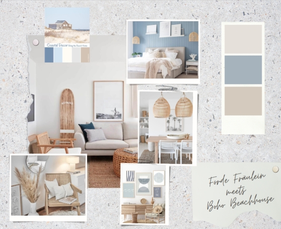 Moodboard zum 'Boho-Beach-House by Fördefräulein' (Bildquelle: BALTIC VILLAGE)