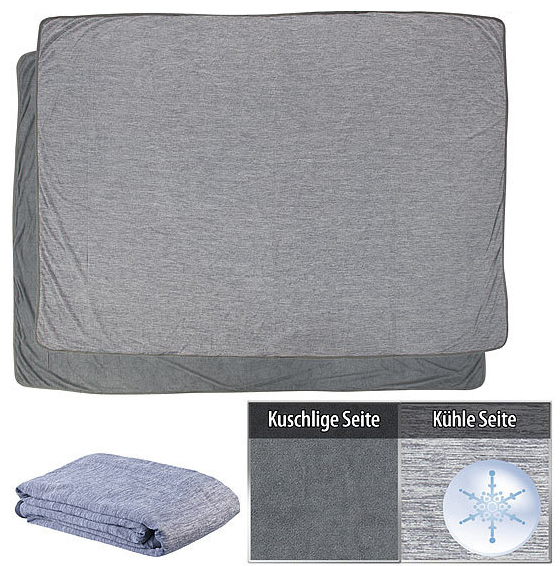 Wilson Gabor 2in1-Mikrofaser-Decke mit kühler und kuschliger Seite, www.pearl.de (Die Bildrechte liegen bei dem Verfasser der Mitteilung.) Wilson Gabor 2in1-Mikrofaser-Decke mit kühler und kuschliger Seite, www.pearl.de (Die Bildrechte liegen bei dem Verfasser der Mitteilung.)