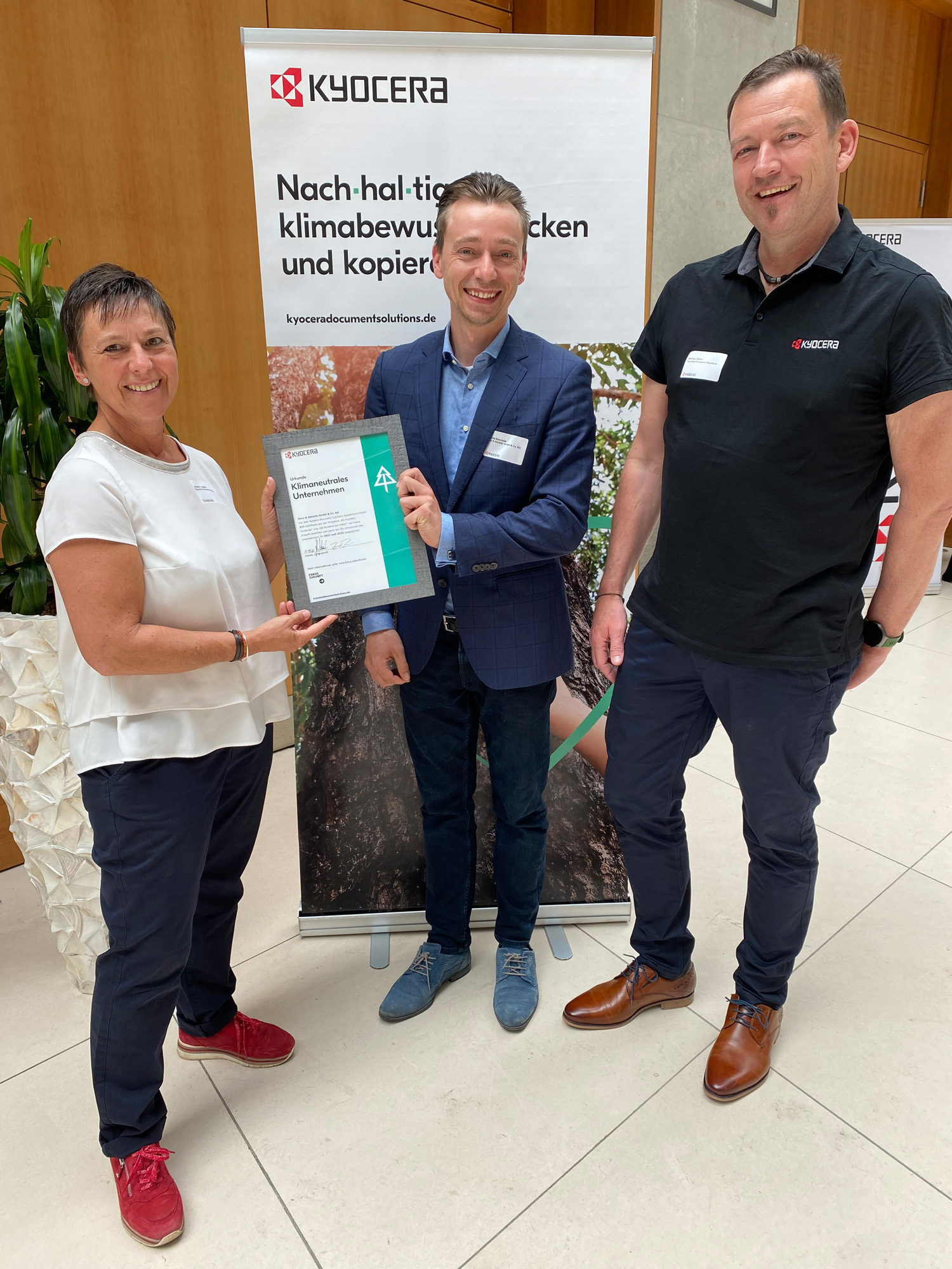 Andrea Cappallo, Sascha Kaschade und Matthias Hilbert (v.l.n.r.) (Bildquelle: KYOCERA Document Solutions Deutschland)