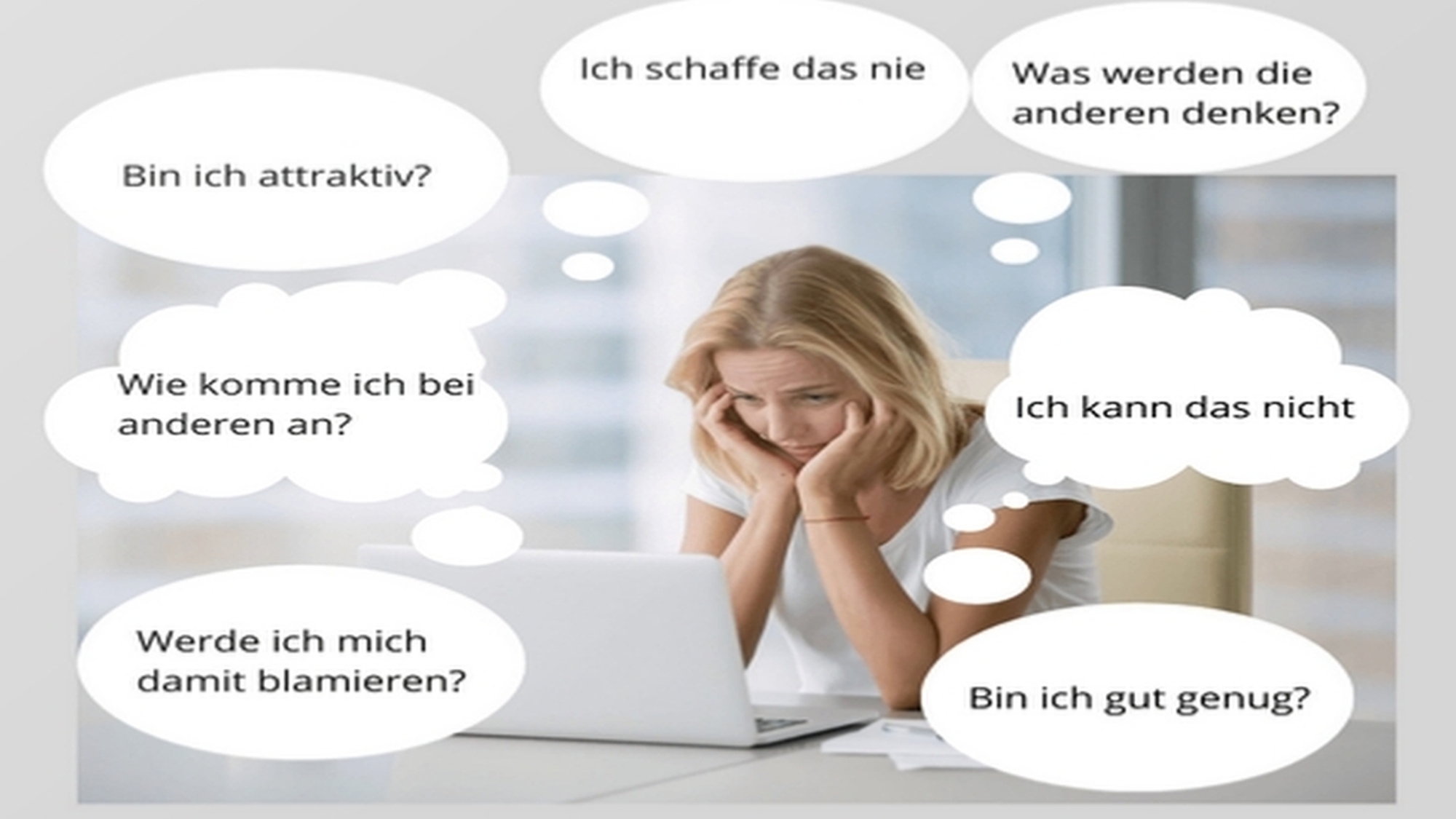 Selbstzweifelüberwinden Webinar (Die Bildrechte liegen bei dem Verfasser der Mitteilung.) Selbstzweifelüberwinden Webinar (Die Bildrechte liegen bei dem Verfasser der Mitteilung.)