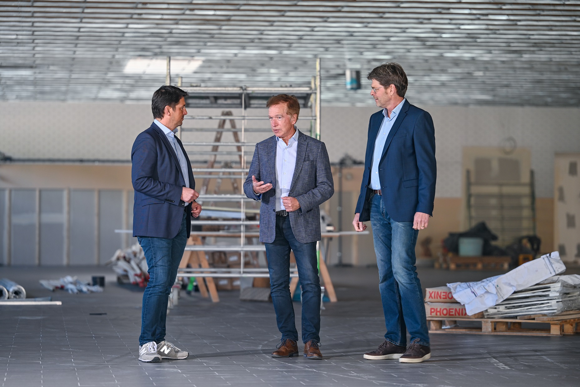 Die Geschäftsführung des 150 Jahre jungen Bauunternehmens Verfuß: Benjamin Kreuzer, Georg Verfuß und Henning Treude (v. l. n. r.).