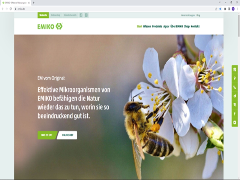 Screen der neuen Internetseite (Die Bildrechte liegen bei dem Verfasser der Mitteilung.)