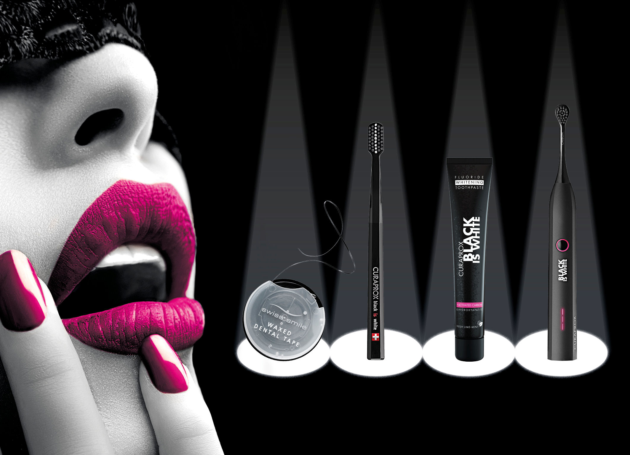 Schwarze Dentalprodukte wie die elegante Schallzahnbürste Hydrosonic„Black Is White“mit Aktivkohle (Die Bildrechte liegen bei dem Verfasser der Mitteilung.) Schwarze Dentalprodukte wie die elegante Schallzahnbürste Hydrosonic„Black Is White“mit Aktivkohle (Die Bildrechte liegen bei dem Verfasser der Mitteilung.)