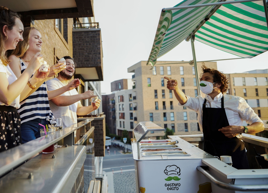 Die"fliegender Eisdiele" von Gustavo Gusto (Die Bildrechte liegen bei dem Verfasser der Mitteilung.)
