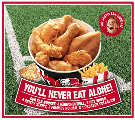 Der KFC Fan Bucket You`ll never eat alone Der KFC Fan Bucket You`ll never eat alone
