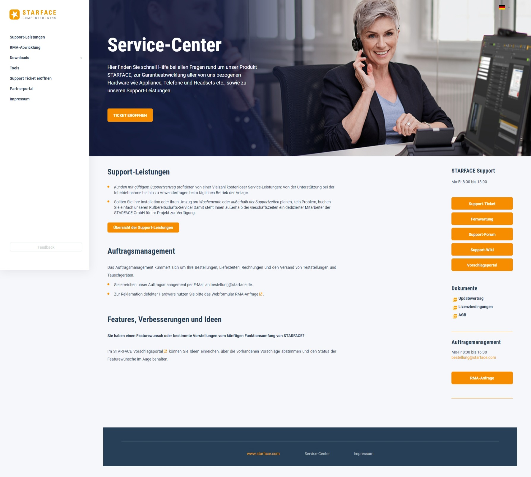 Das neue Online-Service-Center des UCC-Herstellers STARFACE bietet ein erweitertes Support-Angebot. (Die Bildrechte liegen bei dem Verfasser der Mitteilung.) Das neue Online-Service-Center des UCC-Herstellers STARFACE bietet ein erweitertes Support-Angebot. (Die Bildrechte liegen bei dem Verfasser der Mitteilung.)