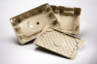 Beispiel einer kompostierbaren Bambus-Verpackung von Dell-Notebooks (Quelle: Dell) Beispiel einer kompostierbaren Bambus-Verpackung von Dell-Notebooks (Quelle: Dell)