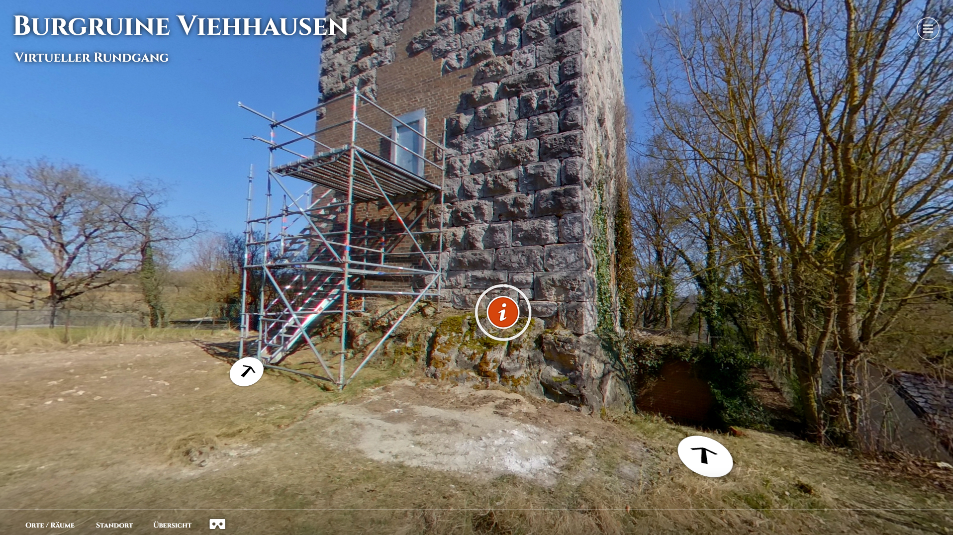 Screenshot: 360-Grad Tour Burg Viehhausen