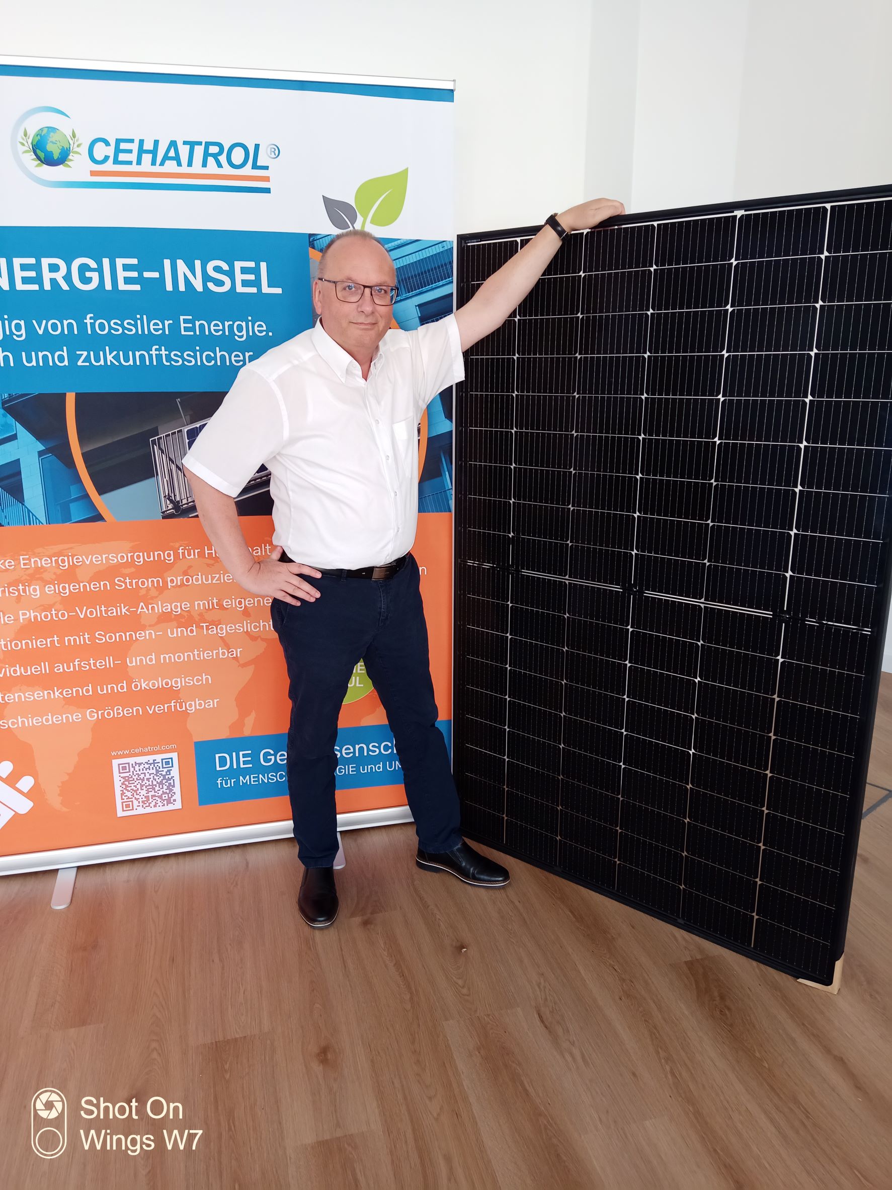 Frank Knauer mit Photovoltaik (Die Bildrechte liegen bei dem Verfasser der Mitteilung.)