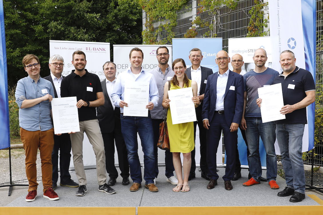 Die Preisträger des Science2Start Ideenwettbewerbs 2022 (Bildquelle: KD Busch/BioRegio STERN Management GmbH)