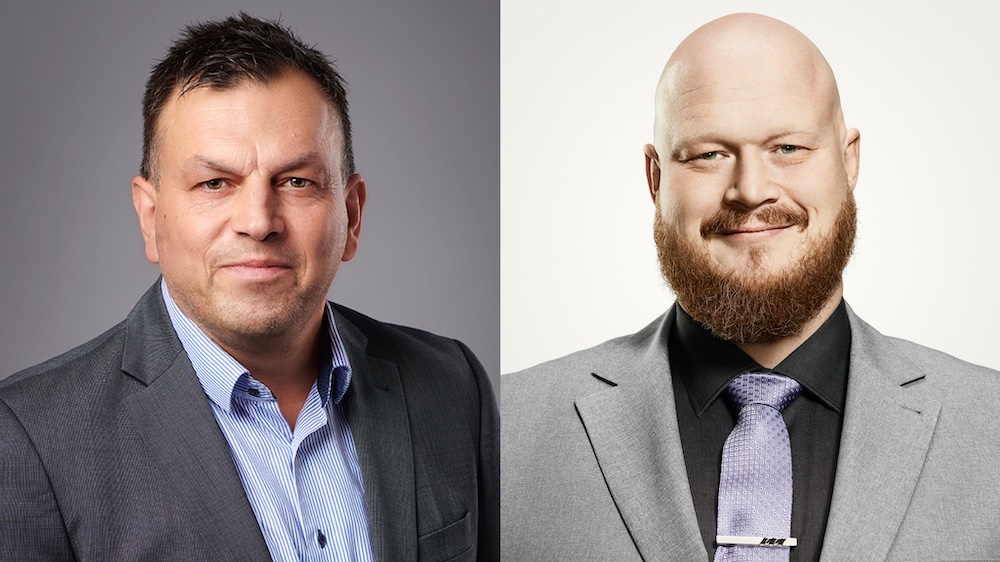 Thomas Schweizer (akdb.digitalfabriX, li.) und Peter Höcherl (S-Management Services) (Die Bildrechte liegen bei dem Verfasser der Mitteilung.)