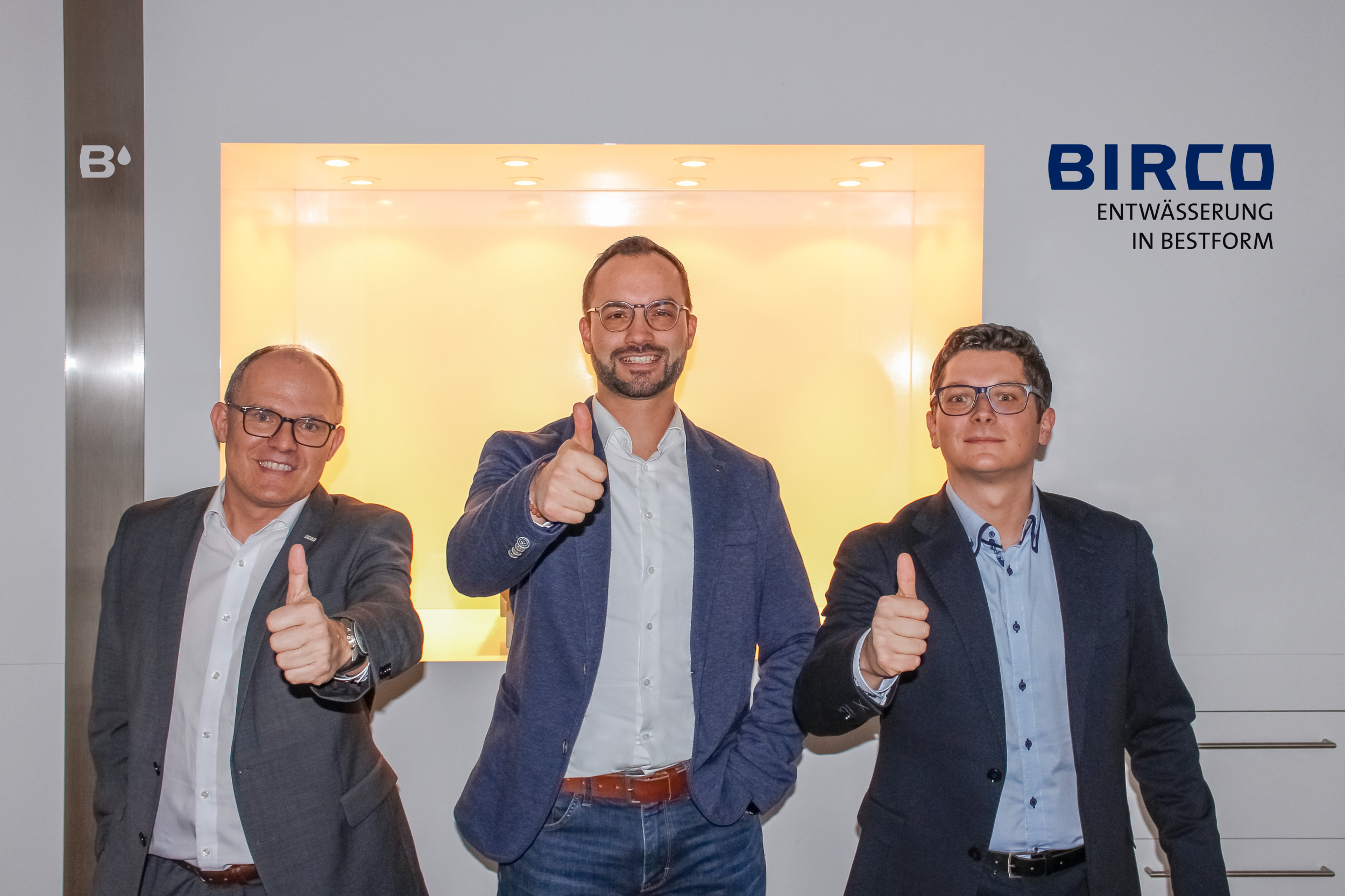 Das Resultat erfreut die Verkaufsleitung (Michael Voges, Andreas Sitter, Chris Litzenberger). (Bildquelle: BIRCO)