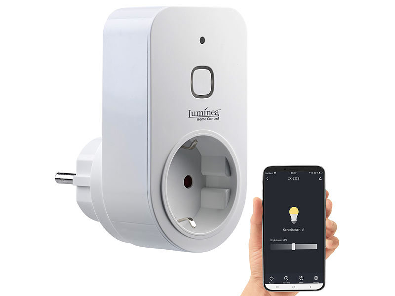 Luminea Home Control Smarte WLAN-Dimmer-Steckdose mit Phasenabschnittsdimmer, www.pearl.de (Die Bildrechte liegen bei dem Verfasser der Mitteilung.) Luminea Home Control Smarte WLAN-Dimmer-Steckdose mit Phasenabschnittsdimmer, www.pearl.de (Die Bildrechte liegen bei dem Verfasser der Mitteilung.)