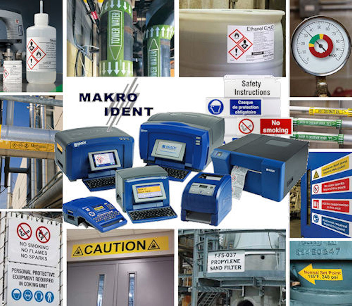 Farbige Industrie-Etiketten und Schilder selber drucken Farbige Industrie-Etiketten und Schilder selber drucken