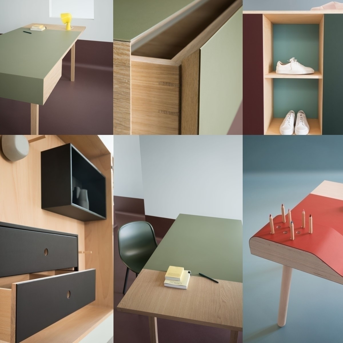 Nachhaltige Möbeloberflächen mit forbo Desktop und Furniture Linoleum (Bildquelle: @forbo) Nachhaltige Möbeloberflächen mit forbo Desktop und Furniture Linoleum (Bildquelle: @forbo)