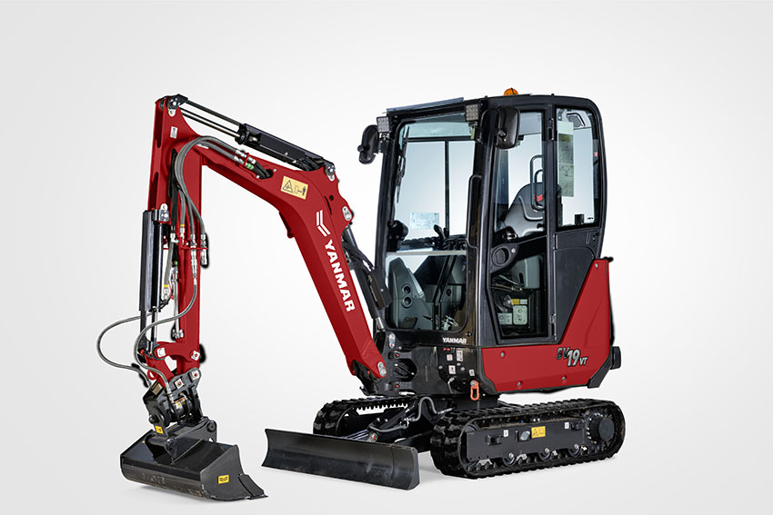 Yanmar stellt den Minibagger SV19VT auf der GaLaBau aus. (Die Bildrechte liegen bei dem Verfasser der Mitteilung.)