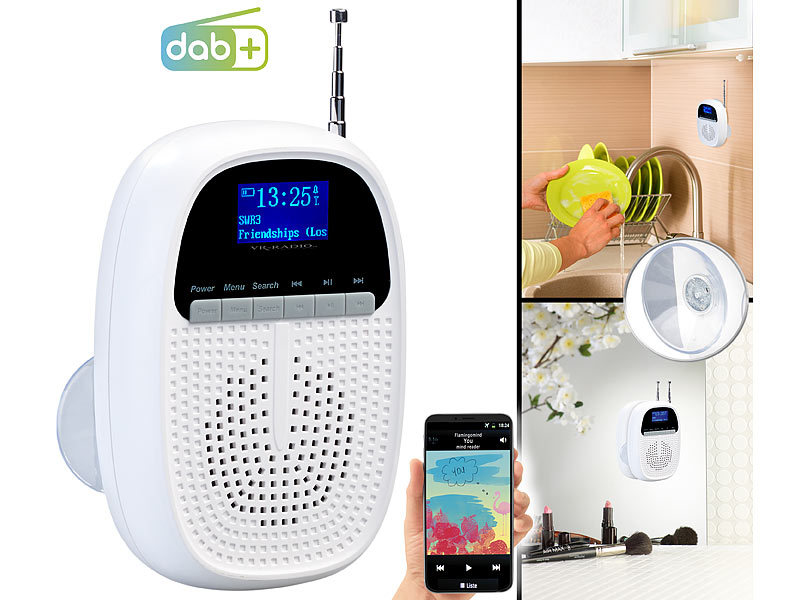 VR-Radio Badezimmer-Akku-Radio MPS-810.bt mit DAB+/FM, Bluetooth, Freisprech-Funktion, www.pearl.de (Die Bildrechte liegen bei dem Verfasser der Mitteilung.) VR-Radio Badezimmer-Akku-Radio MPS-810.bt mit DAB+/FM, Bluetooth, Freisprech-Funktion, www.pearl.de (Die Bildrechte liegen bei dem Verfasser der Mitteilung.)