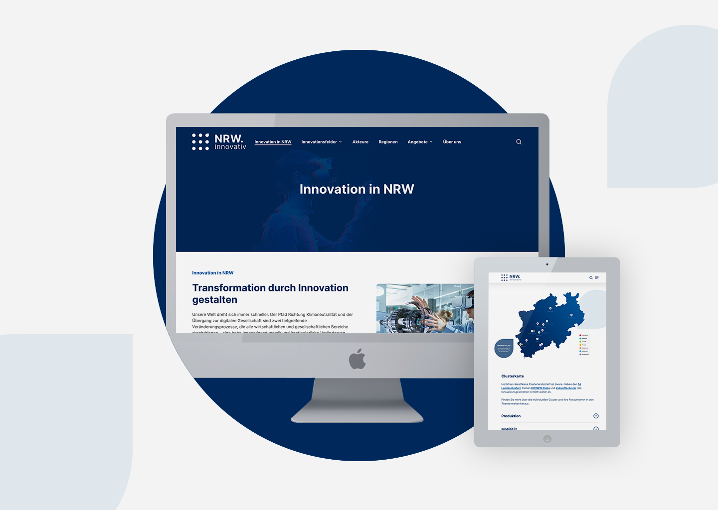 Die Website nrwinnovativ.de wurde von der Digitalagentur giftGRÜN gelauncht. (Die Bildrechte liegen bei dem Verfasser der Mitteilung.)