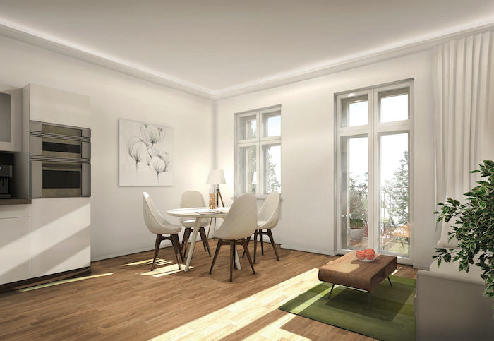 Visualisierung Wohnungsprojekt Neustädter Hof am Bahnhof Magdeburg (Bildquelle:©AS Unternehmensgruppe)