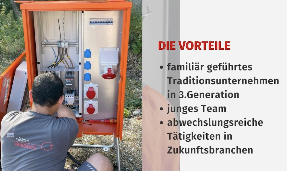 Immer unter Spannung? Elektriker/Elektroniker Jobs bei Elektro Friedrich - Heusenstamm Offenbach Lan (Die Bildrechte liegen bei dem Verfasser der Mitteilung.) Immer unter Spannung? Elektriker/Elektroniker Jobs bei Elektro Friedrich - Heusenstamm Offenbach Lan (Die Bildrechte liegen bei dem Verfasser der Mitteilung.)