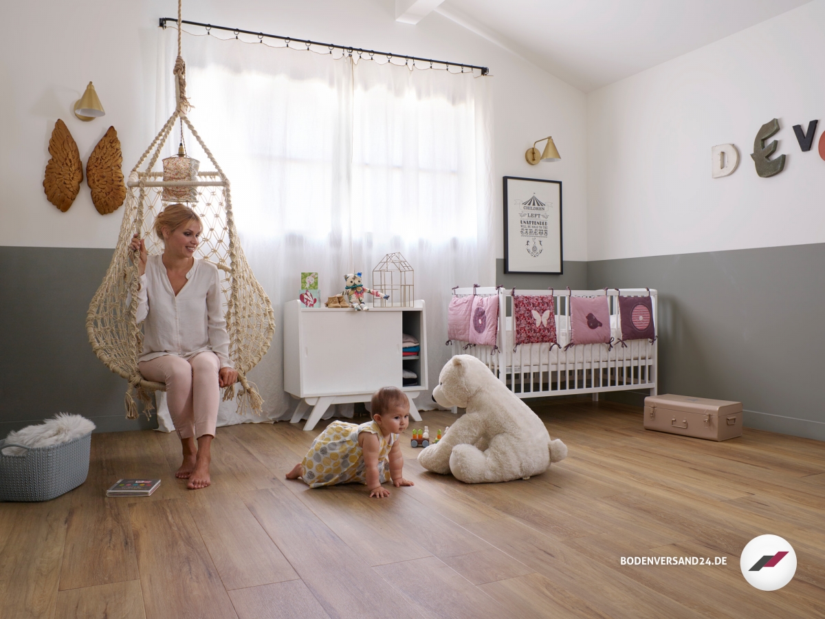Bodenbelag Senso Premium Clic, Farbe Authentic Nature im Kinderzimmer (Die Bildrechte liegen bei dem Verfasser der Mitteilung.)