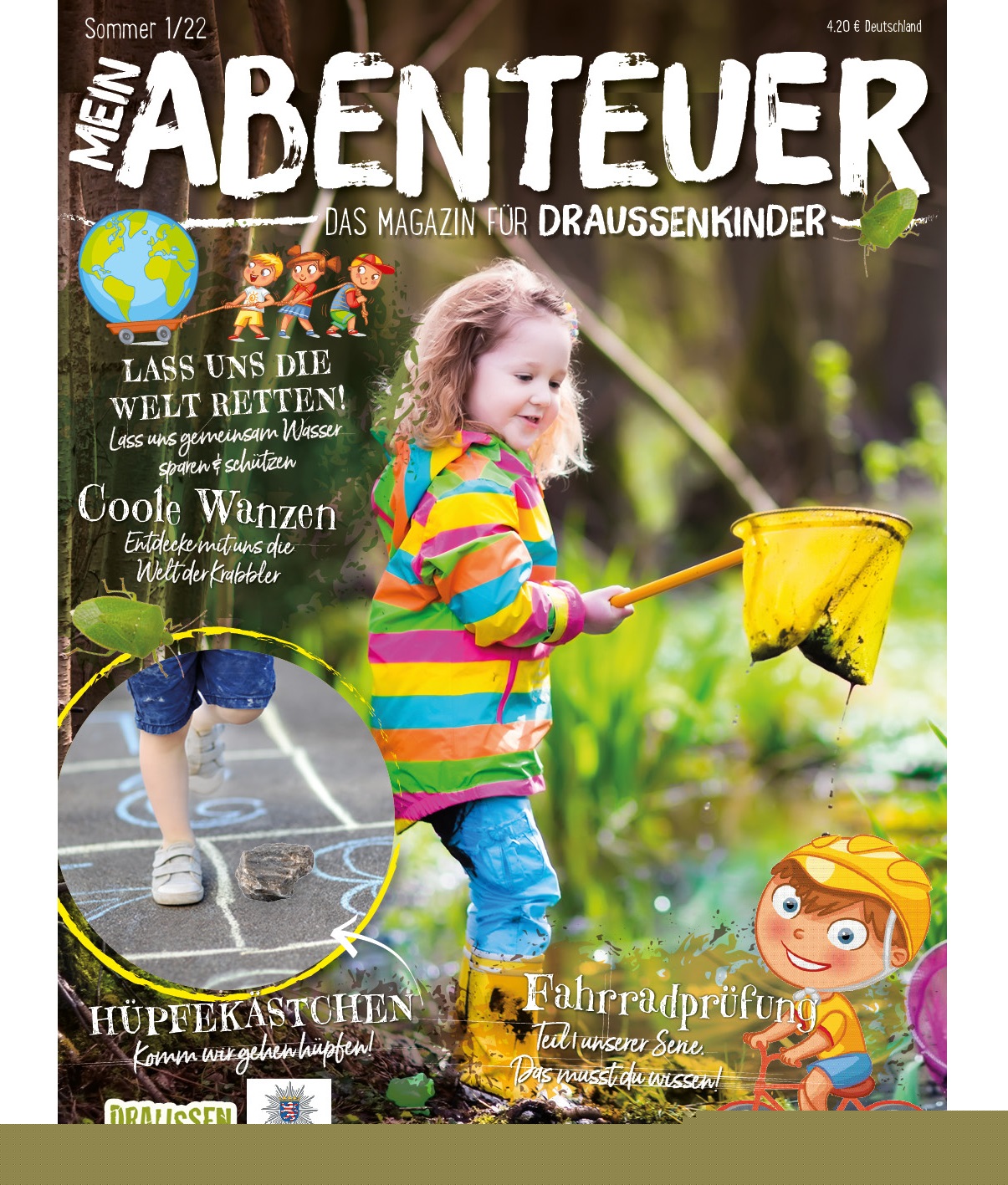 Das neue Kindermagazin„Mein Abenteuer–das Magazin für Draussenkinder“(Die Bildrechte liegen bei dem Verfasser der Mitteilung.) Das neue Kindermagazin„Mein Abenteuer–das Magazin für Draussenkinder“(Die Bildrechte liegen bei dem Verfasser der Mitteilung.)