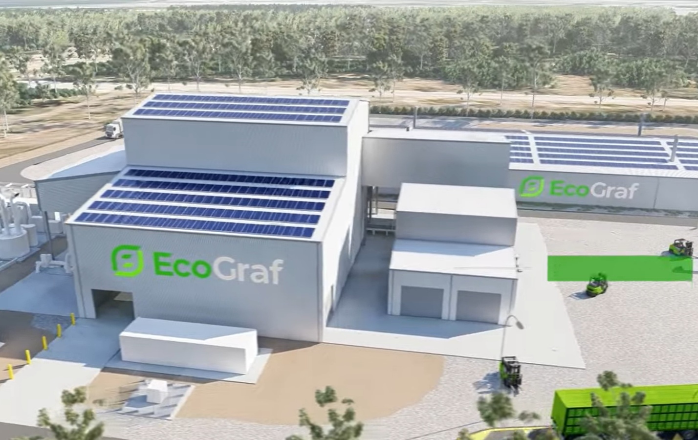 Entwurf den geplanten Batteriegraphitanlage; Quelle: EcoGraf Entwurf den geplanten Batteriegraphitanlage; Quelle: EcoGraf