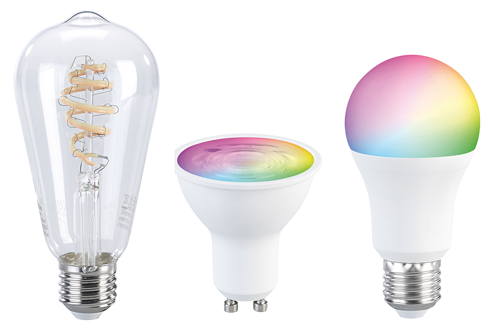 Luminea Home Control LED-Spot GU10, E27 mit 9 und 4,5 Watt (Die Bildrechte liegen bei dem Verfasser der Mitteilung.)