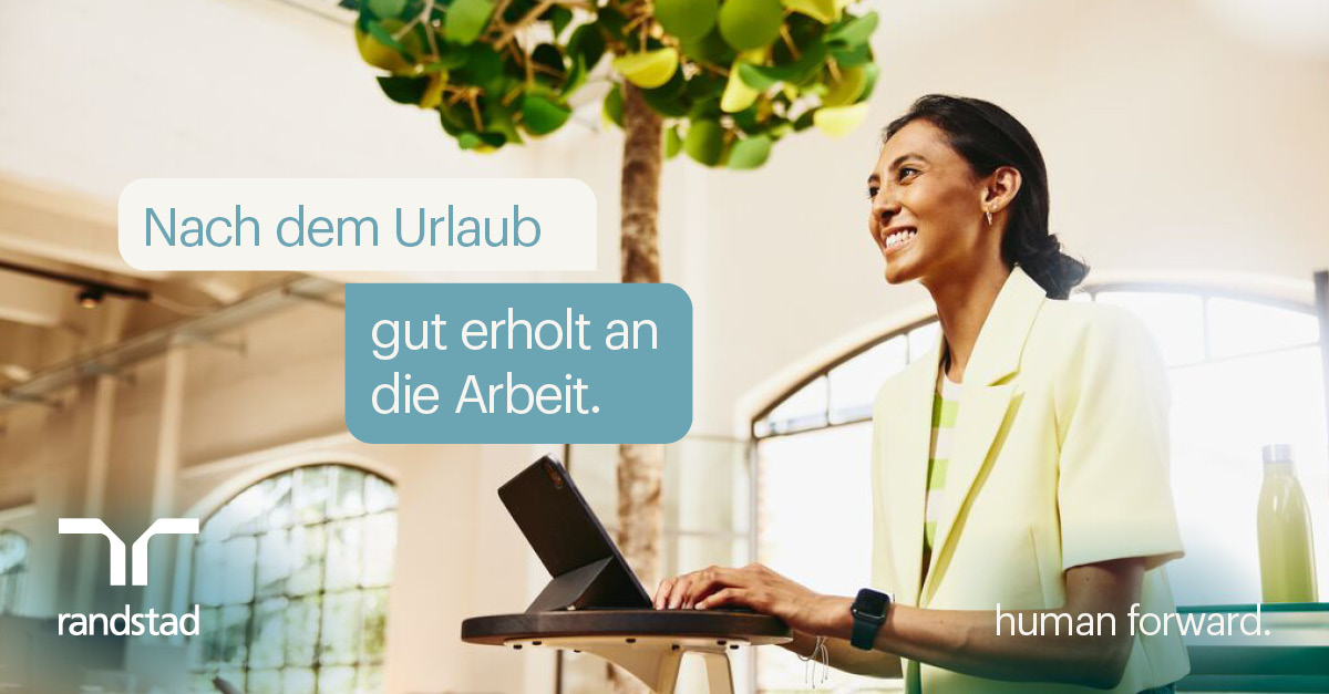 Pressegrafik - Gut erholt zurück an die Arbeit (Randstad) (Die Bildrechte liegen bei dem Verfasser der Mitteilung.)
