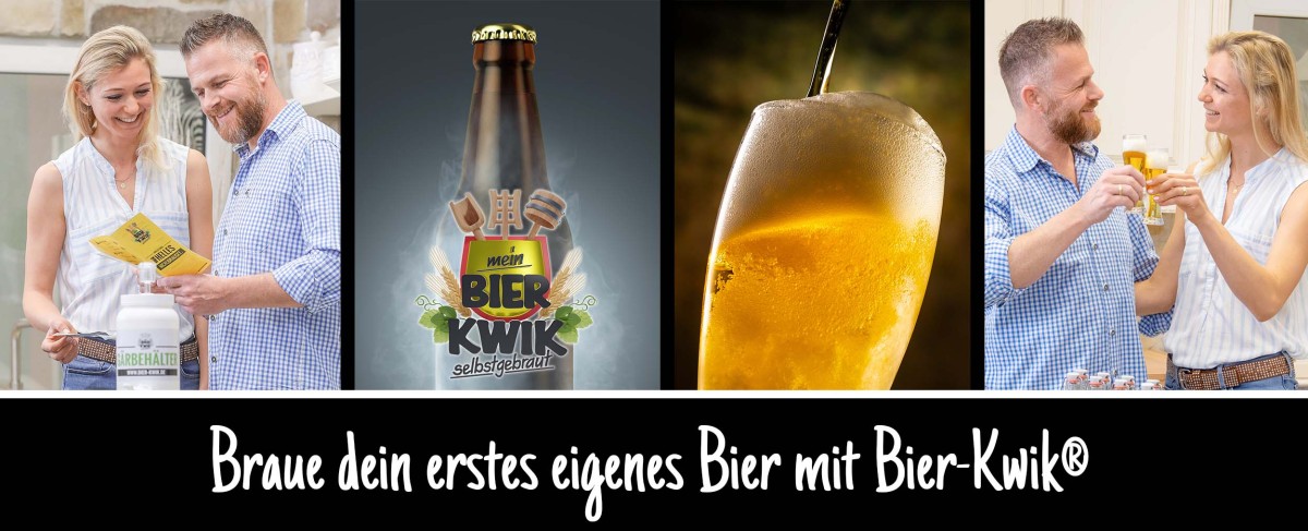 Mit Bier-Kwik® das eigene Bier brauen (© Hopfen und mehr GmbH) Mit Bier-Kwik® das eigene Bier brauen (© Hopfen und mehr GmbH)