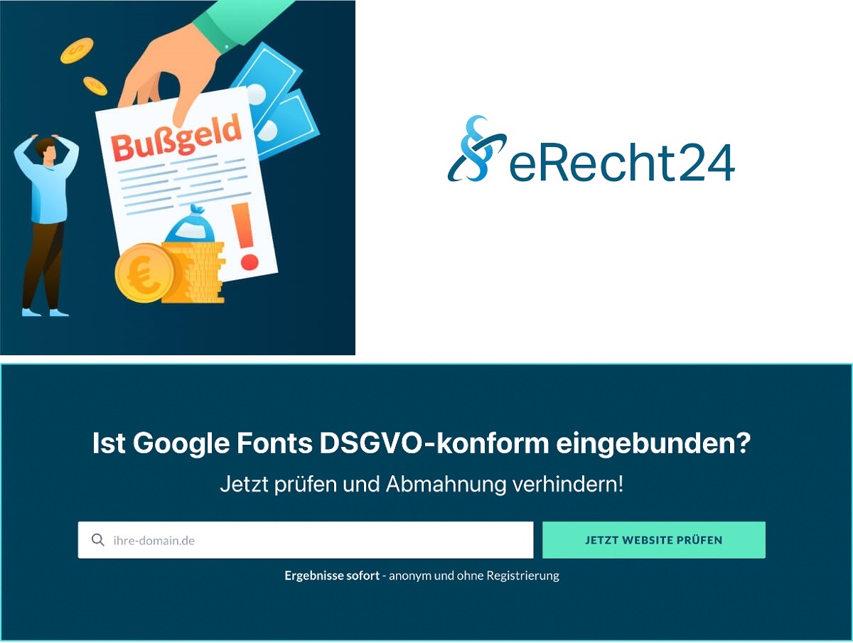 eRecht24 - kostenloser Google Fonts Scanner eRecht24 - kostenloser Google Fonts Scanner