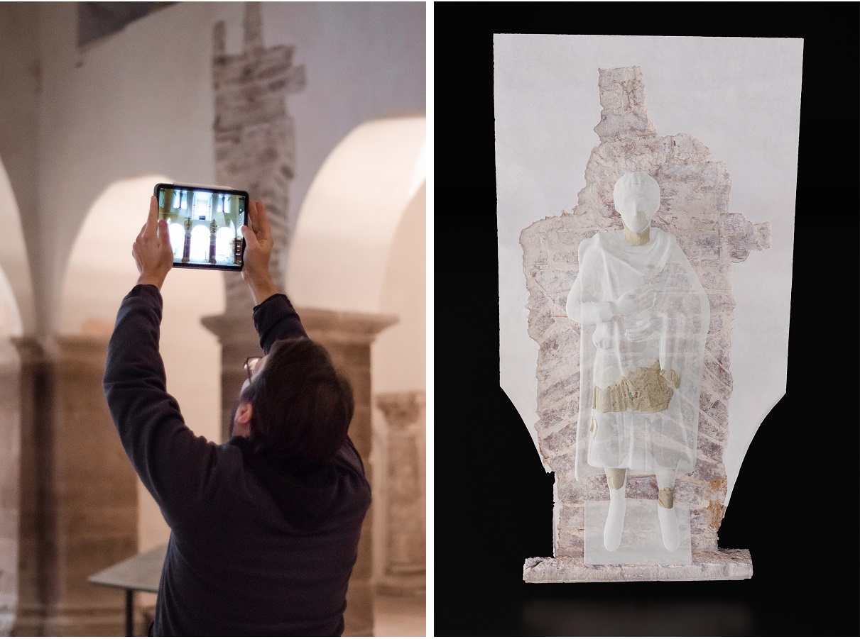 Fraunhofer IGD Forschende modellierten die Statue anhand Zeichnungen und Fragmenten nach. (Die Bildrechte liegen bei dem Verfasser der Mitteilung.) Fraunhofer IGD Forschende modellierten die Statue anhand Zeichnungen und Fragmenten nach. (Die Bildrechte liegen bei dem Verfasser der Mitteilung.)